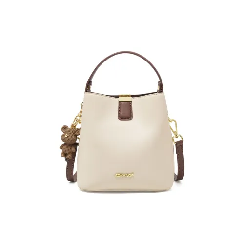 AOKANG Коровья кожа с синтетической кожей ведрообразная сумка стандартная женская многоцветная