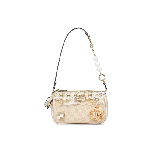 COACH Nolita Покрытый холст Сумка через плечо Маленькая Женская Светлый хаки