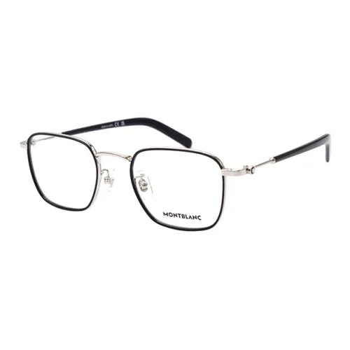 MONTBLANC Квадратные Очки с Диоптриями Мужские Черные Серебряные