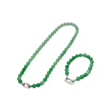 Комплект (Ожерелье + Браслет с бусинами) Без застежки, Большой размер