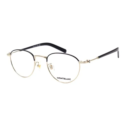 MONTBLANC Круглые Очки с диоптриями Мужские Черный Золото