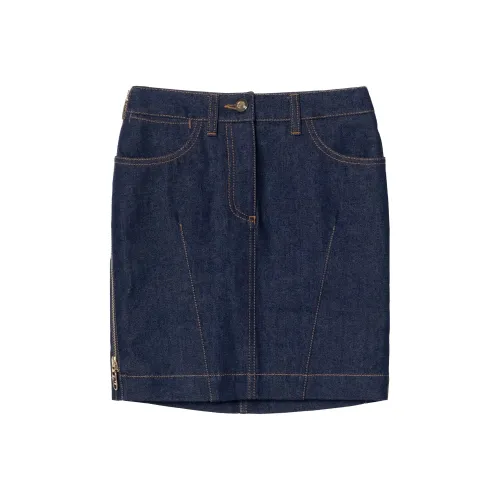 FENDI FW22 Джинсовые короткие юбки Женские Синие