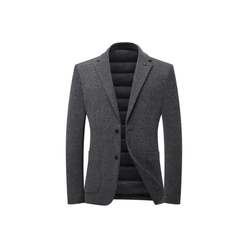 LOUGHNEA Серый 90% хлопок 10% овечья шерсть + утиный пух мужской деловые костюмы