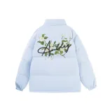 Далекий Небесный Лазурь [Воротник-стойка, Городской, Минималистичный]