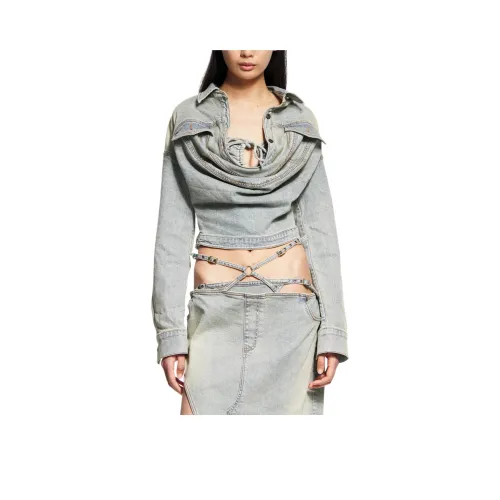 SAMUEL GUI YANG Blue Women's Shirts SAMUEL GUI YANG Синий Женские Рубашки