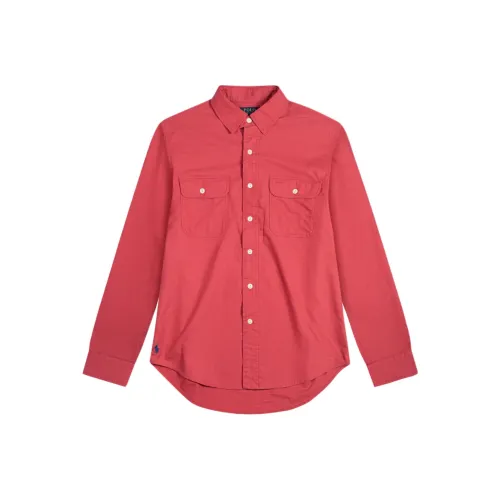 Polo Ralph Lauren Red Men's Shirts Поло Ralph Lauren Красные Мужские Рубашки