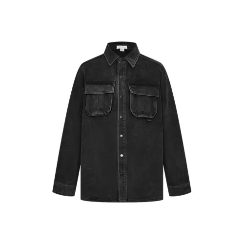 URBAN REVIVO Темно-серый Мужская Рубашка