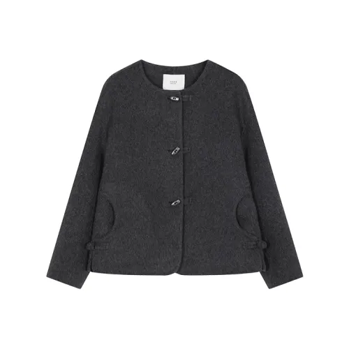 Mo Han Yi Mei Пальто Женское Угольно-Серый