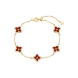 Браслет с четырехлистным клевером [Красный]