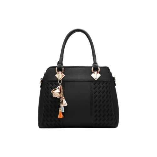 MOM'S HELPER ПУ (полиуретан) Сумка Стандартная Женская Черная Королевский Синий