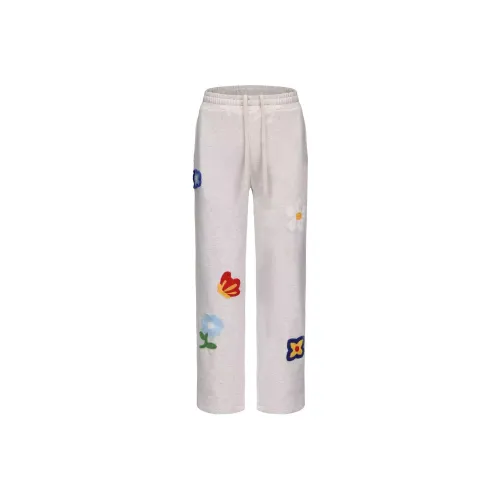 KAIZZGAO Белый Серый Флисовые Подкладочные Мужские Повседневные Штаны