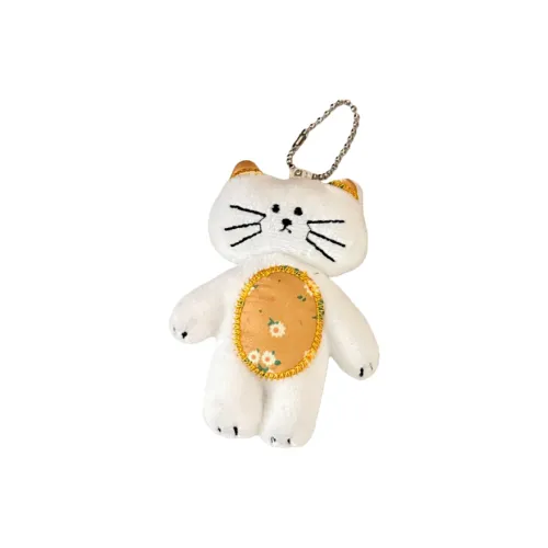 77 SEVEN DREAM Cute Plush Floral Kitten Creative Cartoon Mini Accessories Plush Pendant 9,5cm Body Length