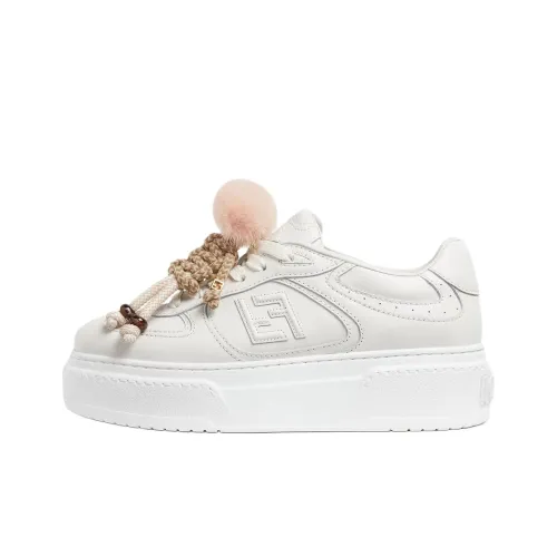 FENDI Match Low Топ Скейтборд Кроссовки Женские Белые