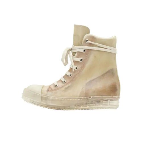 RICK OWENS совместный бренд RO Высокие кроссовки для скейтбординга Женские Белые