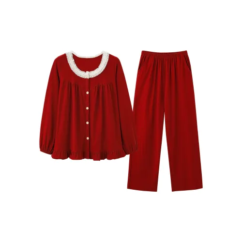 MAKEGONGZHU M8349 Пара Женские Пижамные комплекты