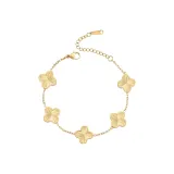 Браслет с четырехлистным клевером [Золото]