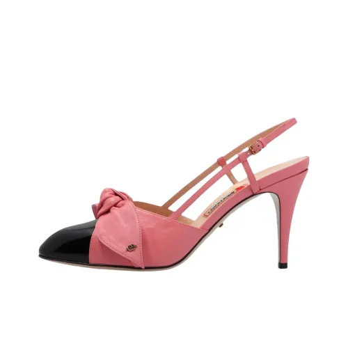 GUCCI Узкий каблук Высокие каблуки 8,3 см Женские Розовый черный Ограниченная серия Год Кролика