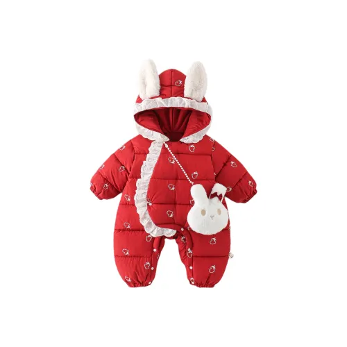 XiaoJinBu Красный Малыш Комбинезоны Ползунки