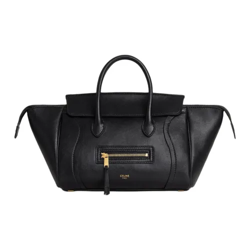 CELINE Лuggage Sheepskin Bag Small Women's Black