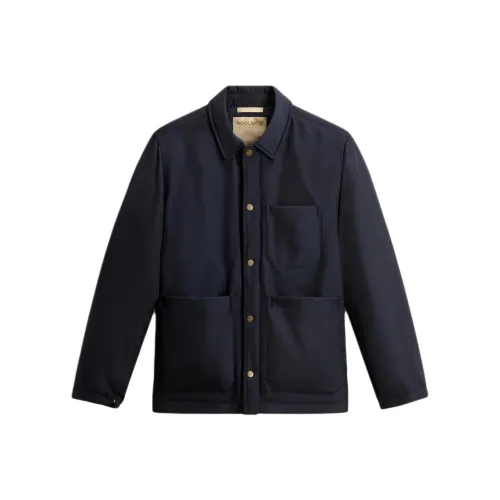 WOOLRICH Мелтон Синий Мужской Пуховик