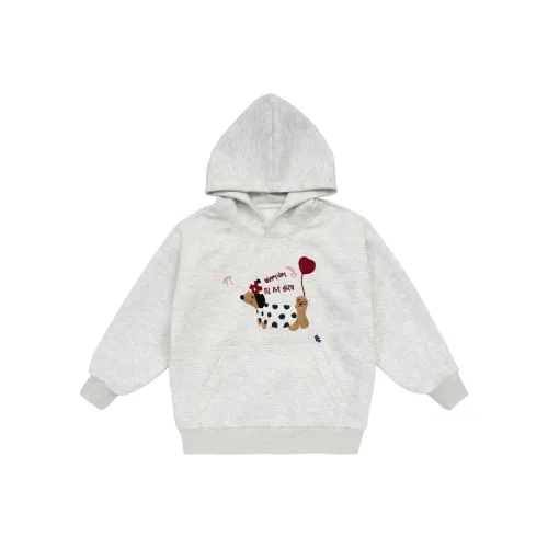 SHIBU Сибуя Полотенце Вышивка Сердце Такса Толстовка Серый KIDS Свитшоты