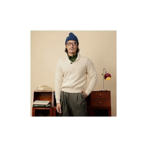 SOARIN YUPPIE Личи Мясо Белый Мужской Свитеры