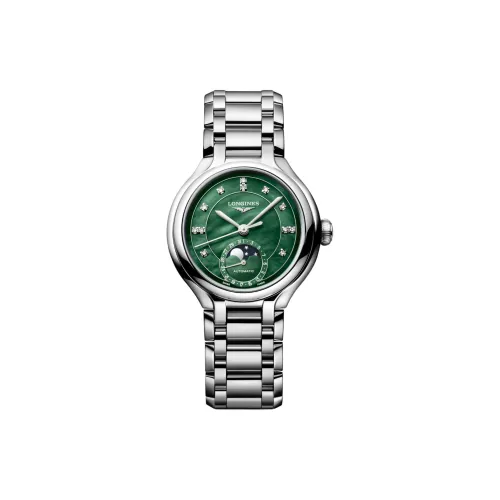 LONGINES Elegant Collection Автоматический Механический Механизм Женские Часы Зонт 34 мм Зеленый Циферблат