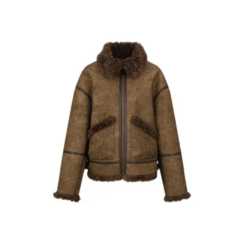 URBAN REVIVO Кофейно-коричневые Женские Куртки