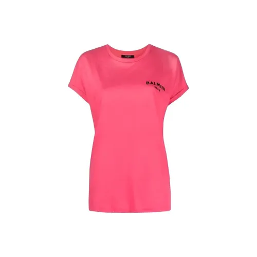 BALMAIN Pink Red Женские T-рубашки