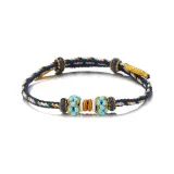 Новый браслет в тибетском стиле с шнурком, цвет далёкий небесный