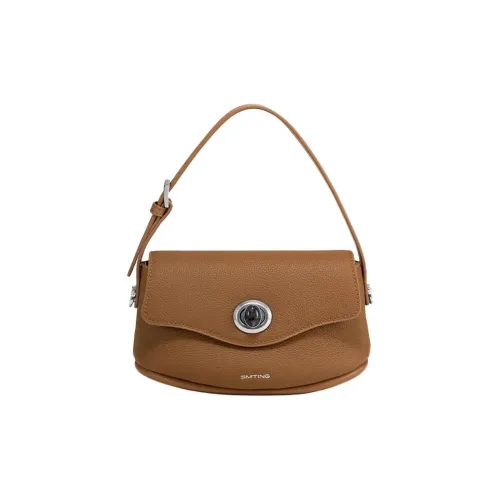 Simedin Сумка из натуральной коровьей кожи маленькая женская карамельный коричневый слоновый серый