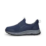 Темно-синий, синий, мужской (размеры 39-45), для пожилых, слип-он, утолщенный, с флисовой подкладкой, термический, водонепроницаемый, противоскользящий, обувь для ходьбы