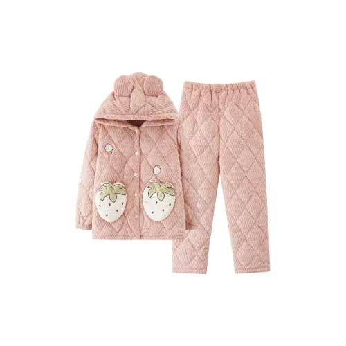 Faro Клубничный Женский Пижамный Комплект