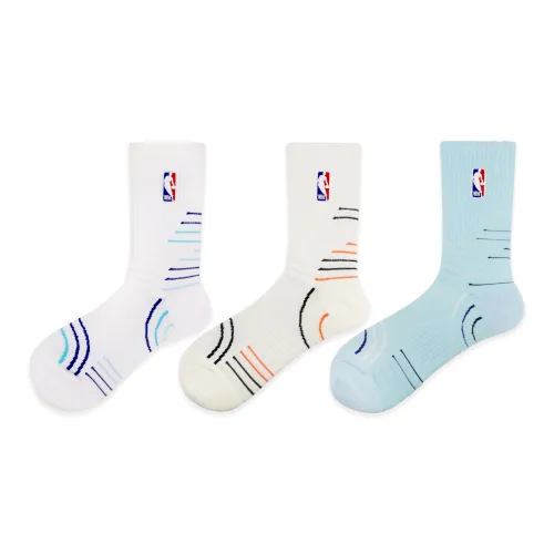 NBA Носки для ног с высоким подъемом мужские 3 упаковки цвет облачно-белый