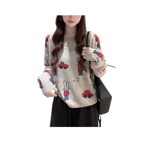 Mu Xiao Xin Светло-серый Женский Трикотаж