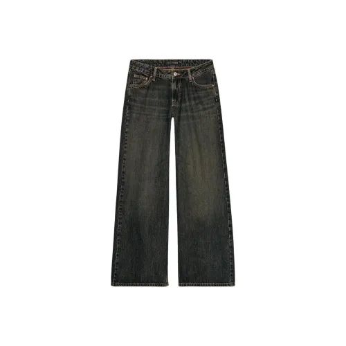 ZARA Collaboration Черные Коричневые Женские Джинсы