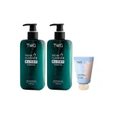 4037 Мужской очищающий гель для лица 300 г (бутылка) *2 + крем для рук Moonbell 40 г