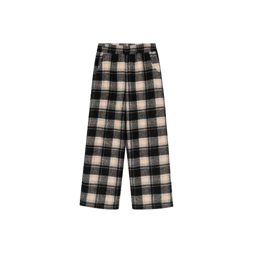 SHIBU Chai XIA County Классический черный Шерстяной С флисовой подкладкой Клейкий рис Брюки Классический черный Шерстяной Клейкий рис Брюки KIDS Тренировочные брюки