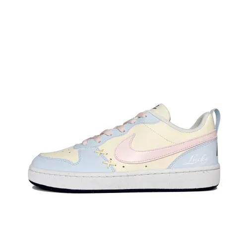 Nike Court Borough Сырный Персик Устойчивый к Износу Дышащие Противоскользящие Низкие Кроссовки для Скейтбординга