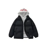 Чёрный, воротник-стойка, городской, минималистичный