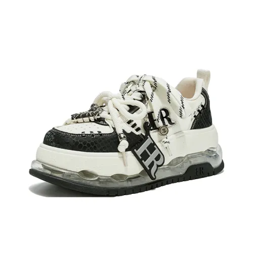 HR Скейтборд Кроссовки Низкие Бежево-Черные Женские