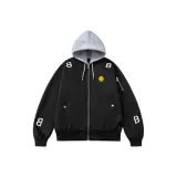 Чёрный, хлопковый, с капюшоном