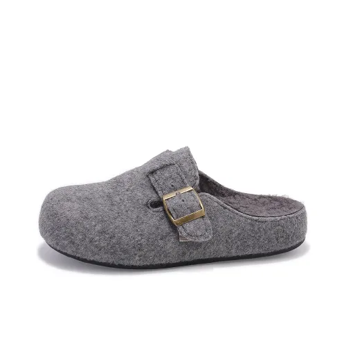 JIONGSEN PVC Поливинилхлорид Тихие Домашние тапочки Женские Светло-серый