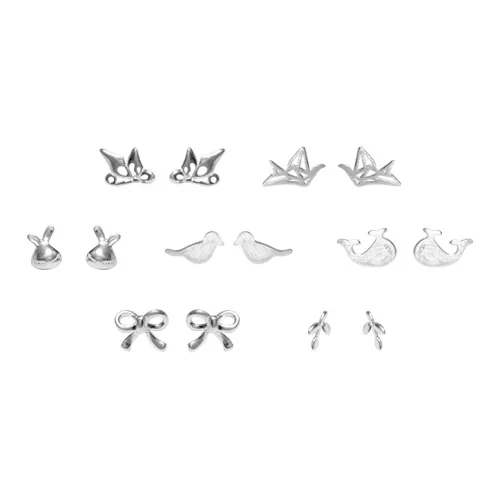 QIMEILA Серьги-гвоздики из меди с покрытием женские