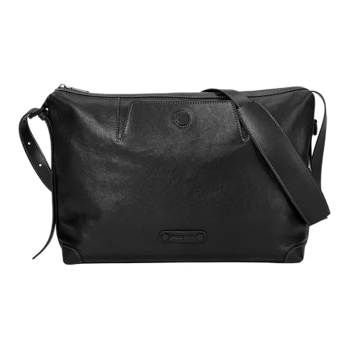 PIERRE CARDIN PVC с коровьей кожей сумка через плечо стандартная мужская черная