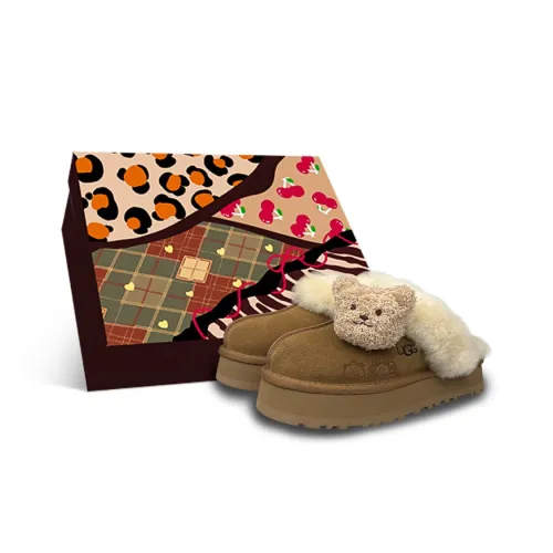 UGG ЭВА противоскользящие домашние тапочки для женщин каштаново-коричневый