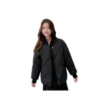 Черный хлопковый пуховик