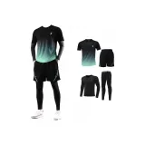 6815 Черный Зеленый Комплект (Длинный рукав, большемерный, маломерный)