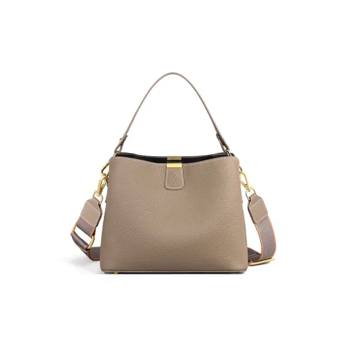 MILLIE'S Коровья кожа с синтетической кожей ведрообразная сумка обычная женская слоновая серый