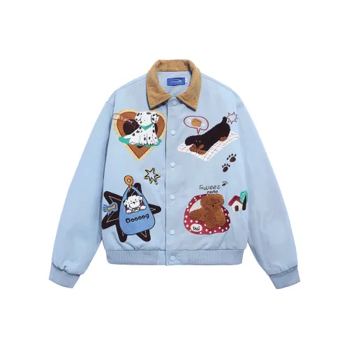 WAYHWEI Светло-синий унисекс пуховики